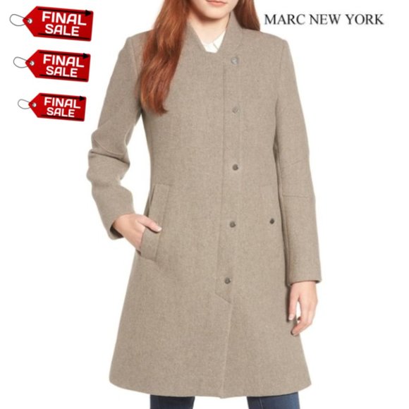 Marc NY Women's Twig Wool Blend Coat - Picture 1 of 8